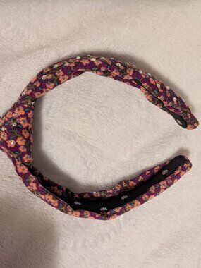 Rare! Purple Floral, cord, Lele Sadoughi headband